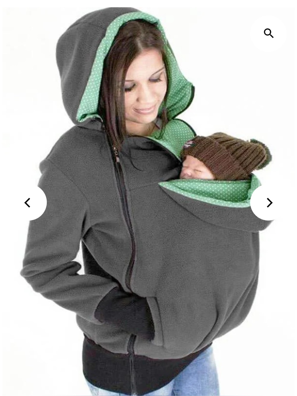 Baby wearing breastfeeding hoodie sweatshirt
